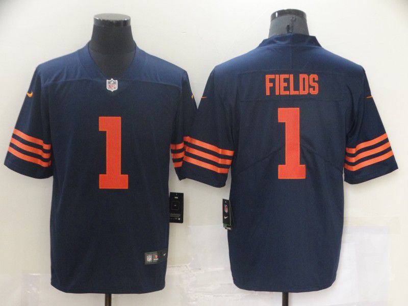 Men Chicago Bears #1 Fields Blue orange Nike Vapor Untouchable Limited 2021 NFL Jersey->buffalo bills->NFL Jersey